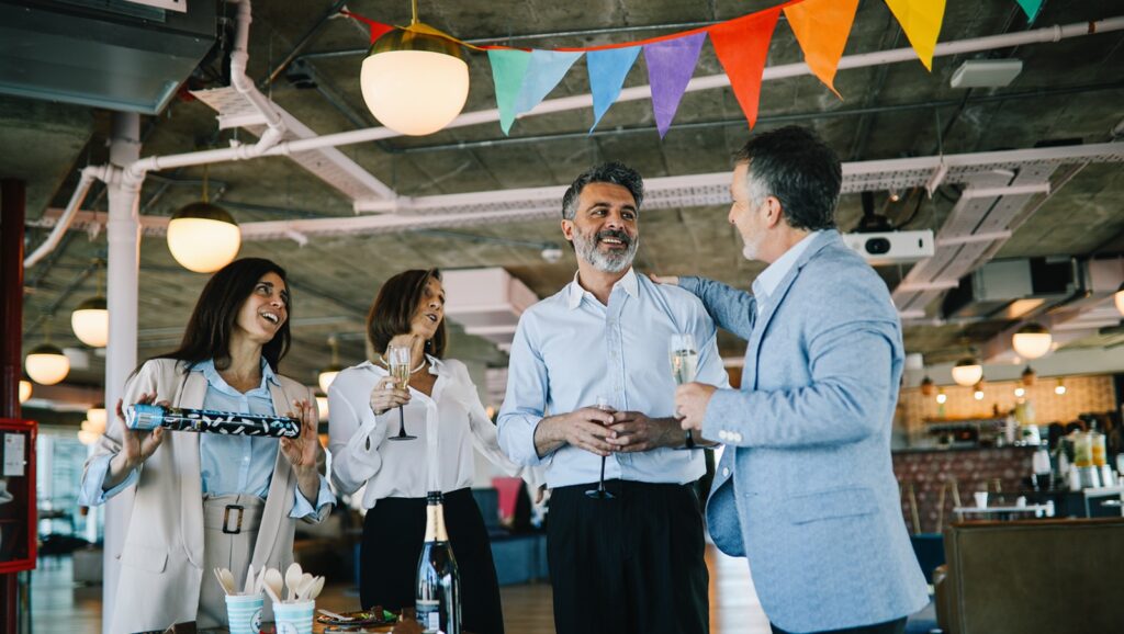 How to Keep Your Work Friends After You Retire A retirement office party.