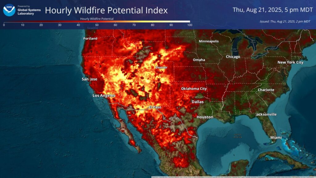 NOAA Develops Tool to Predict Hourly US Wildfire Hazards