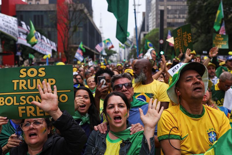 Bolsonaro supporters rally in Brazil as coup trial nears verdict