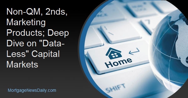 Non-QM, 2nds, Marketing Products; Deep Dive on "Data-Less" Capital Markets Non-QM, 2nds, Marketing Products; Deep Dive on "Data-Less" Capital Markets